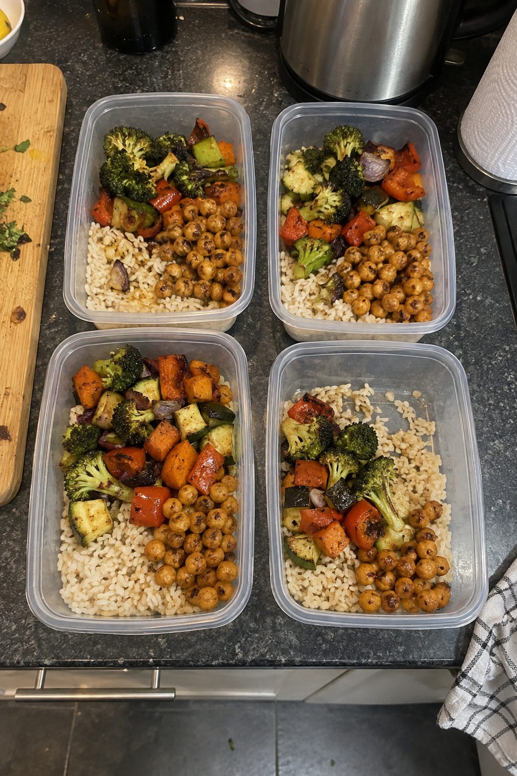 Meal prep on the counter